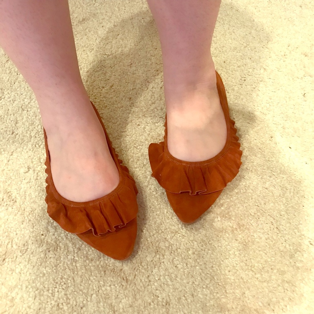 NWT Yosi Samra brown suede flats ⭐️⭐️⭐️⭐️